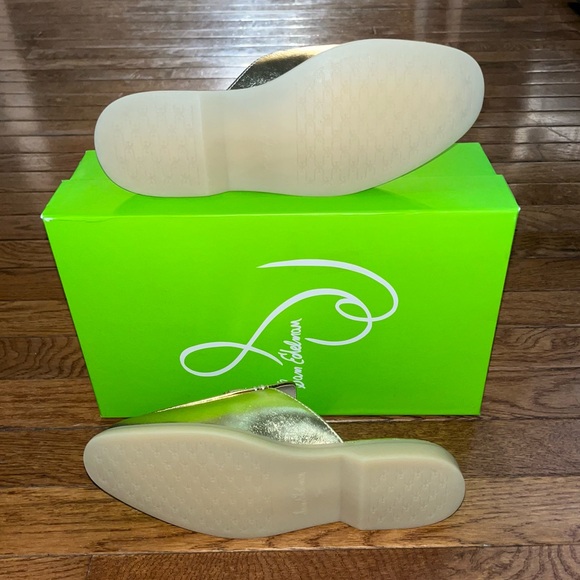 Sam Edelman Kira Bit Mules Amber Gold Leather Women’s 5.5 Gold tone Hardware - Picture 10 of 14